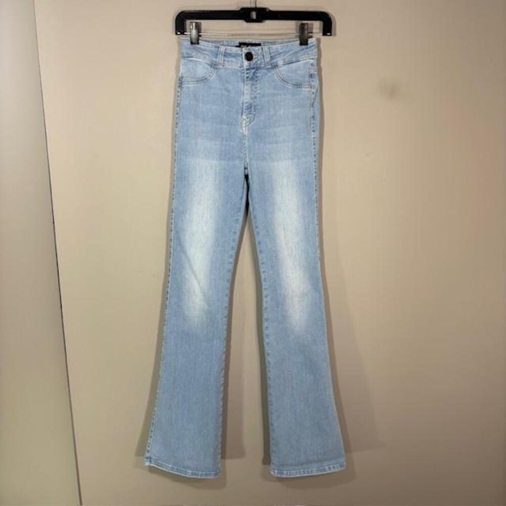 FIT JEANS Jeans Womens Small Blue Light Wash Slim Bootcut Stretch Denim
